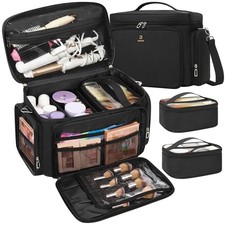 TANTO Travel Makeup Bag, Portable Large Makeup Organizer Bag Makeup Artist Ba...