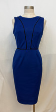 Vince Camuto Women's Royal Blue Dress Bodycon Sheath Lined Sz 6