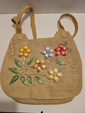 Vintage Woven Straw Ratan Bag