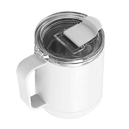 White Coffee Mug 460ml 304 Stainless Steel Liner Leakproof Elegant Portable SET - Bild 6 von 12