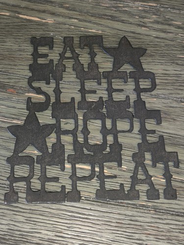 Spurs & Eat, Sleep, Rope, Repeat Metal Wall Decor Rodeo Rancher Horse ...