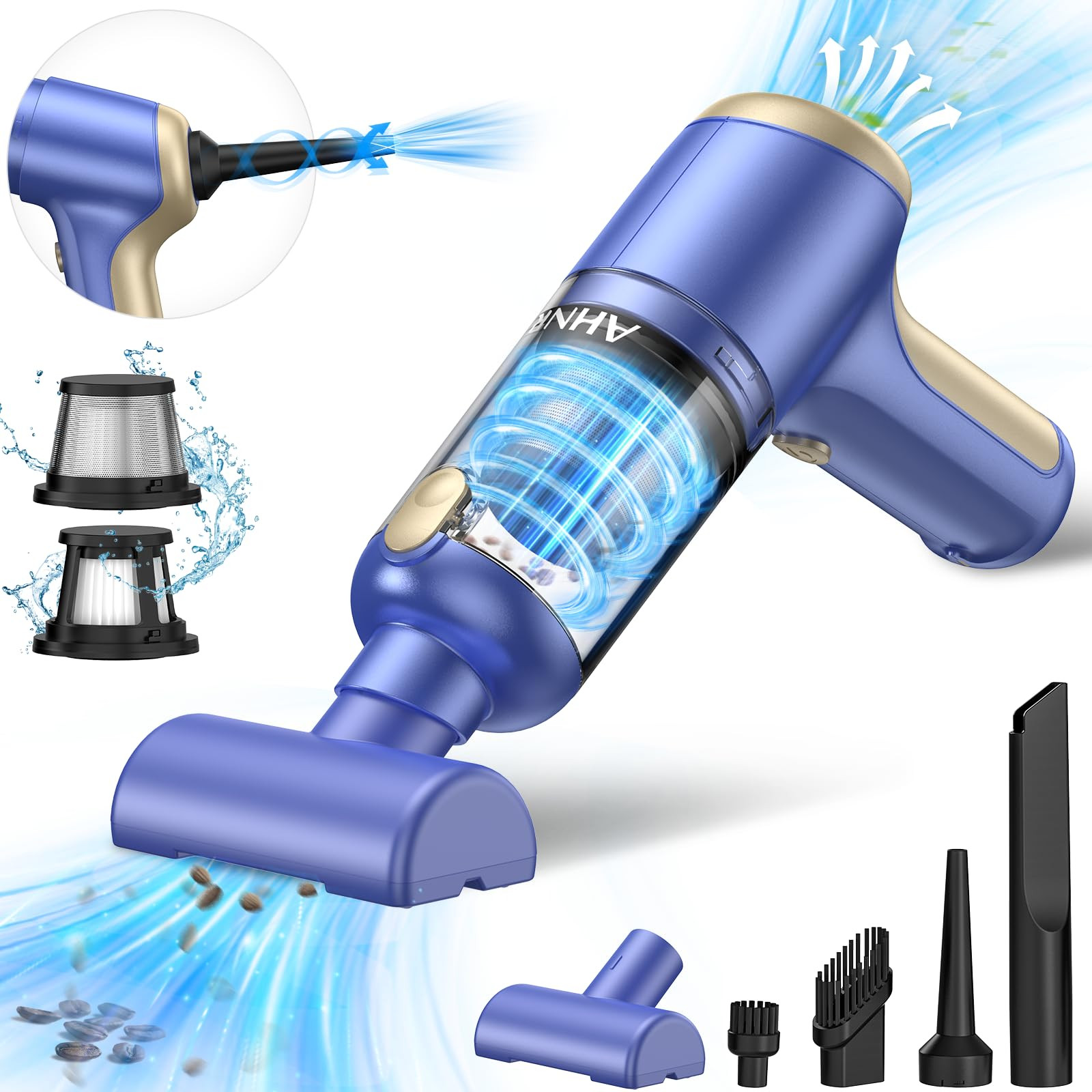 Cordless Handheld Car Vacuum Cleaner with 20000PA Brushless Motor High Power