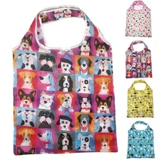 Reusable Nylon Shopping Bag Foldable Eco-friendly Tote Lightweight Durable Groce