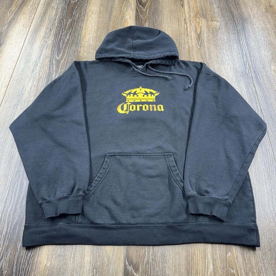 Vintage Corona Hoodie Mens XL Black Sweatshirt Beer Got Lime Bar Party Sweater - Image 2 of 4