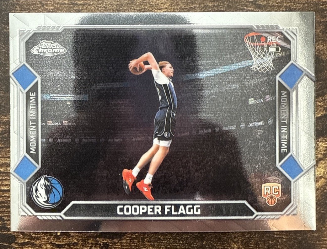 Cooper Flagg 2025-26 Topps Chrome Update Moment in Time Rookie RC #MT-16 Mavs