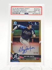 GREYSON JENISTA 2018 BOWMAN DRAFT CHROME 1ST GOLD AUTO /50 PSA 10 Q6633