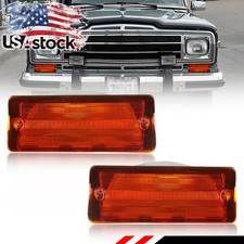 Amber Front Parking Turn Signal Lights For 76-83 Jeep Cherokee Wagoneer J10 J20