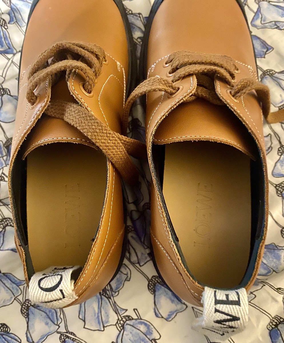 Loewe Brown Calfskin Lace Up Shoes Rubber Soles 37 / 7 NWOB Loewe Brown Calfskin Lace Up Shoes Rubber Soles 37 / 7 NWOB