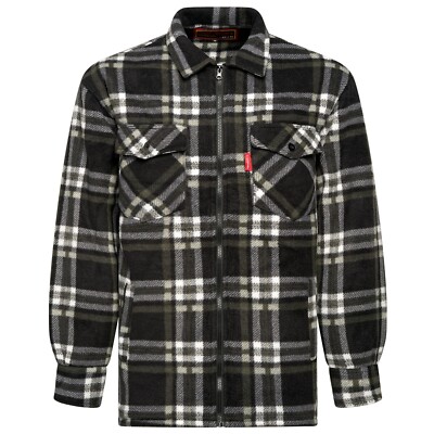 Men's Lumberjack Padded Quilted Check Warm Winter Work Shirt/Jacket Coat  M-5XL | eBay