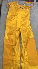 1980's Sag Harbor Overalls USA Atlantis Weathergear Yellow Sz Med 100 Nylon