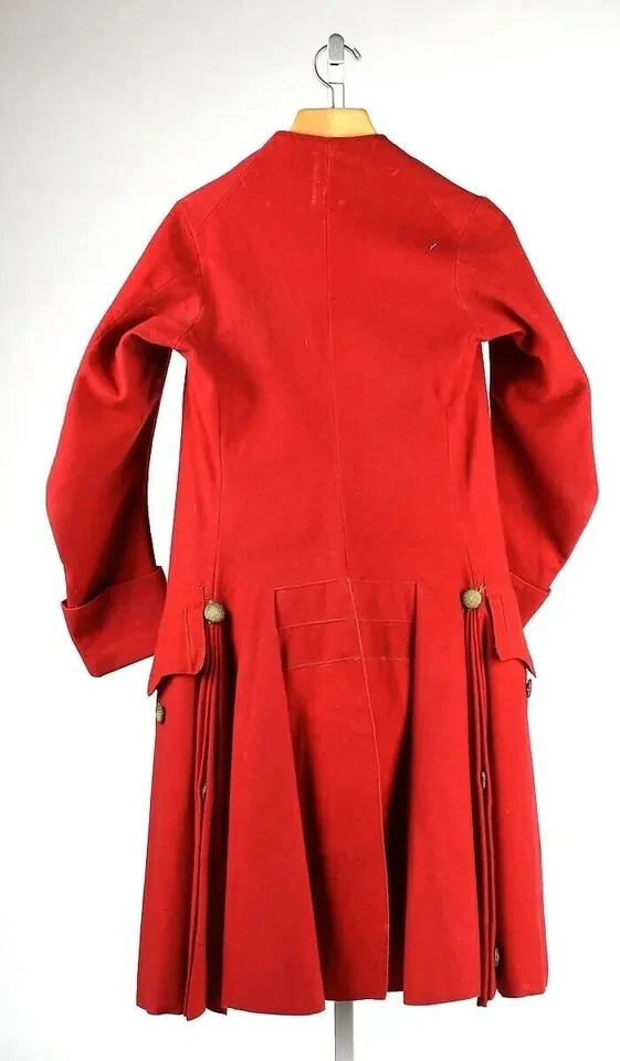 Nuevo Abrigo Rojo Británico 1750th-75, Disfraz Moda Regencia Hombres Abrigo de Lana Envío Rápido Foto 3 de 4