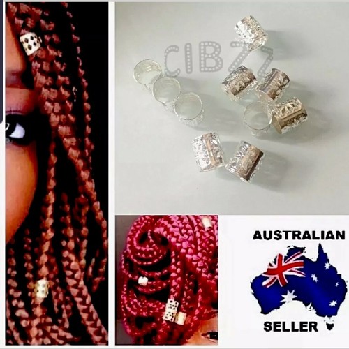 Dreadlock Beads Quality Hair Jewellery Braids Adjustable Metal Cuffs Clips AU - Picture 18 of 37