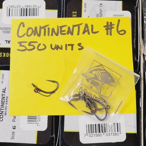 Mustad BBS Karpfenhaken - Großhändler Posten 550 Packungen 2750 Haken insgesamt Continental #6 - Bild 2 von 8
