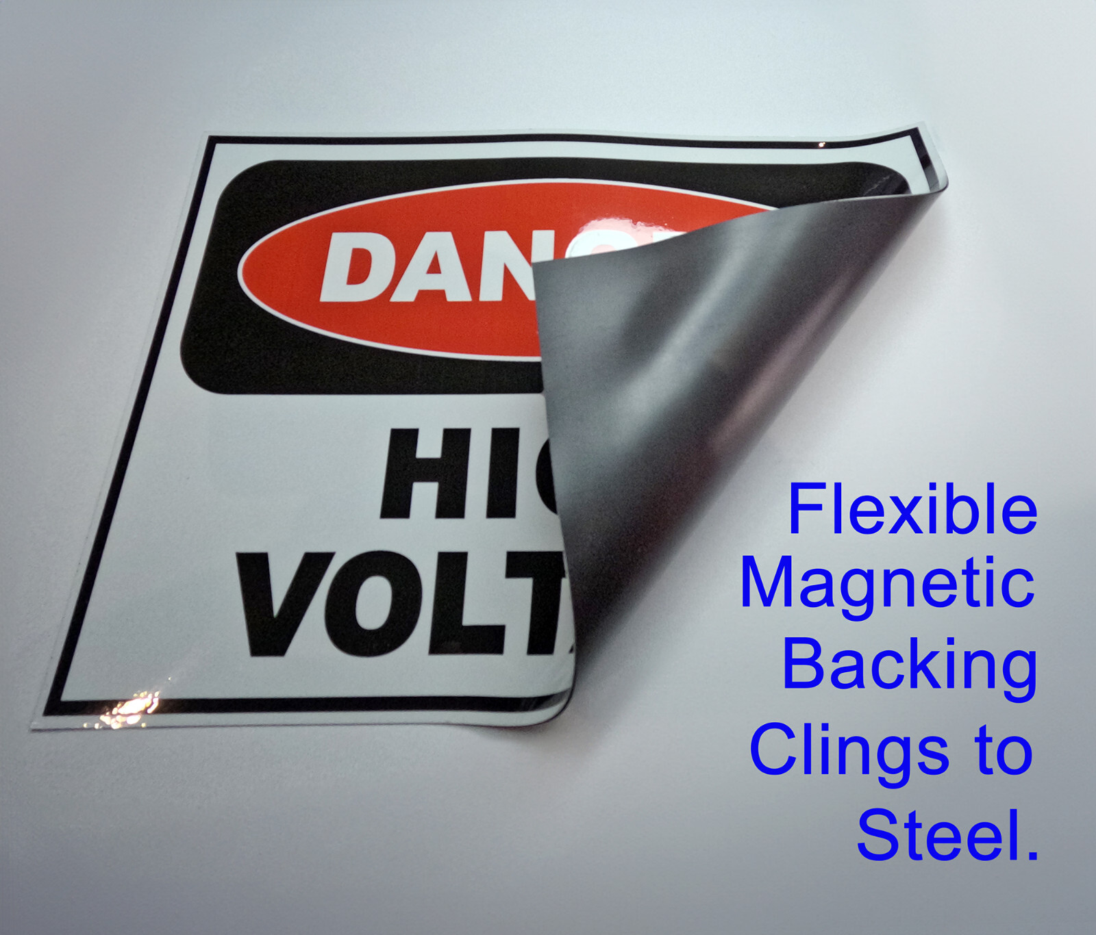 Magnetic Warning Sticker Danger High Voltage FLEXIBLE MAGNETIC SIGN magnet warning shock Made in USA