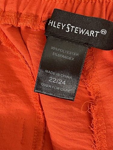 Ashley Stewart Women’s Plus Size 22/24 Pull On Elastic Waist Orange Shorts - Picture 5 of 5