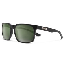 Suncloud Hundo Sunglasses Unisex Matte Black Polarized Gray Green Lenses