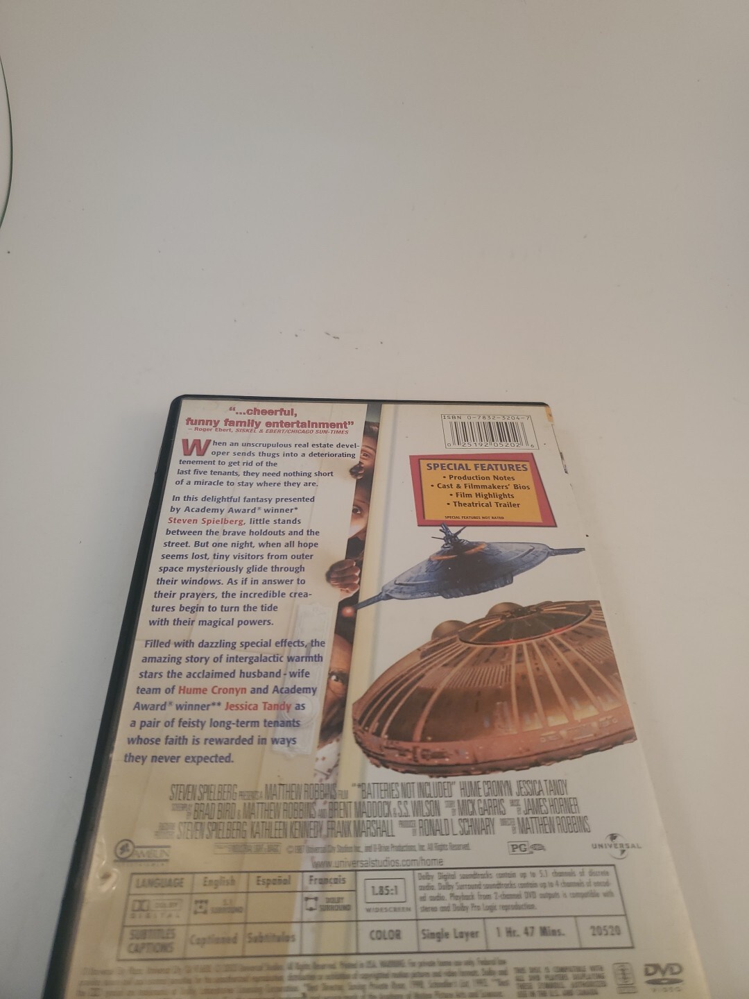 Batteries Not Included DVD, 1987) Jessica Tandy, Hume Cronyn