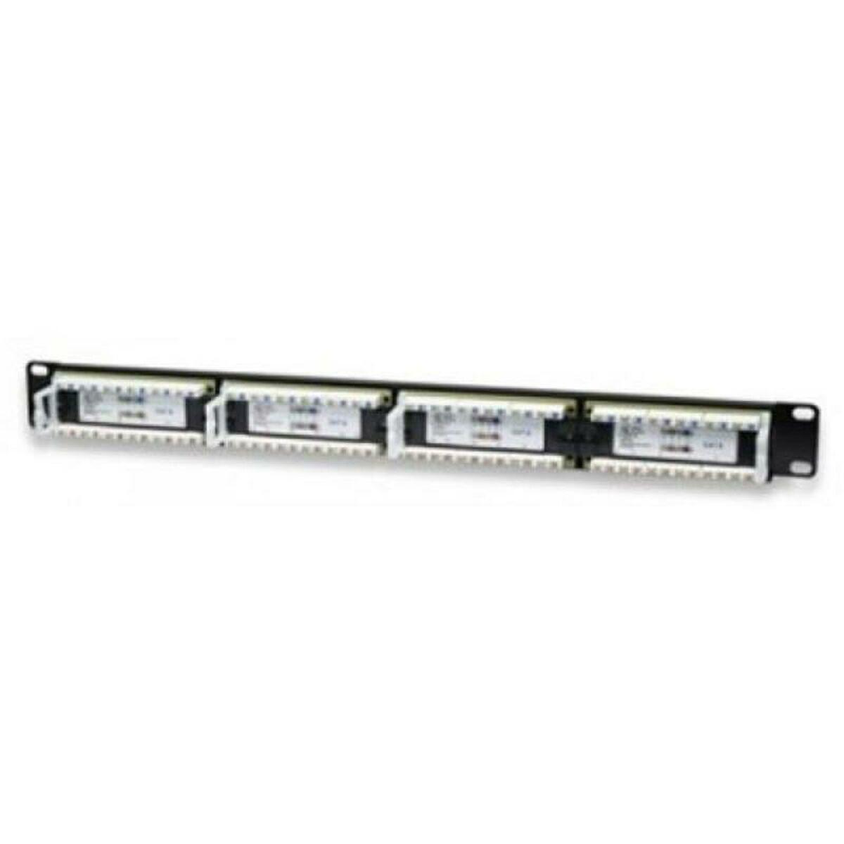 Pannello di Permutazione 24 Porte Cat.6 UTP Nero 1U - Rack 19"