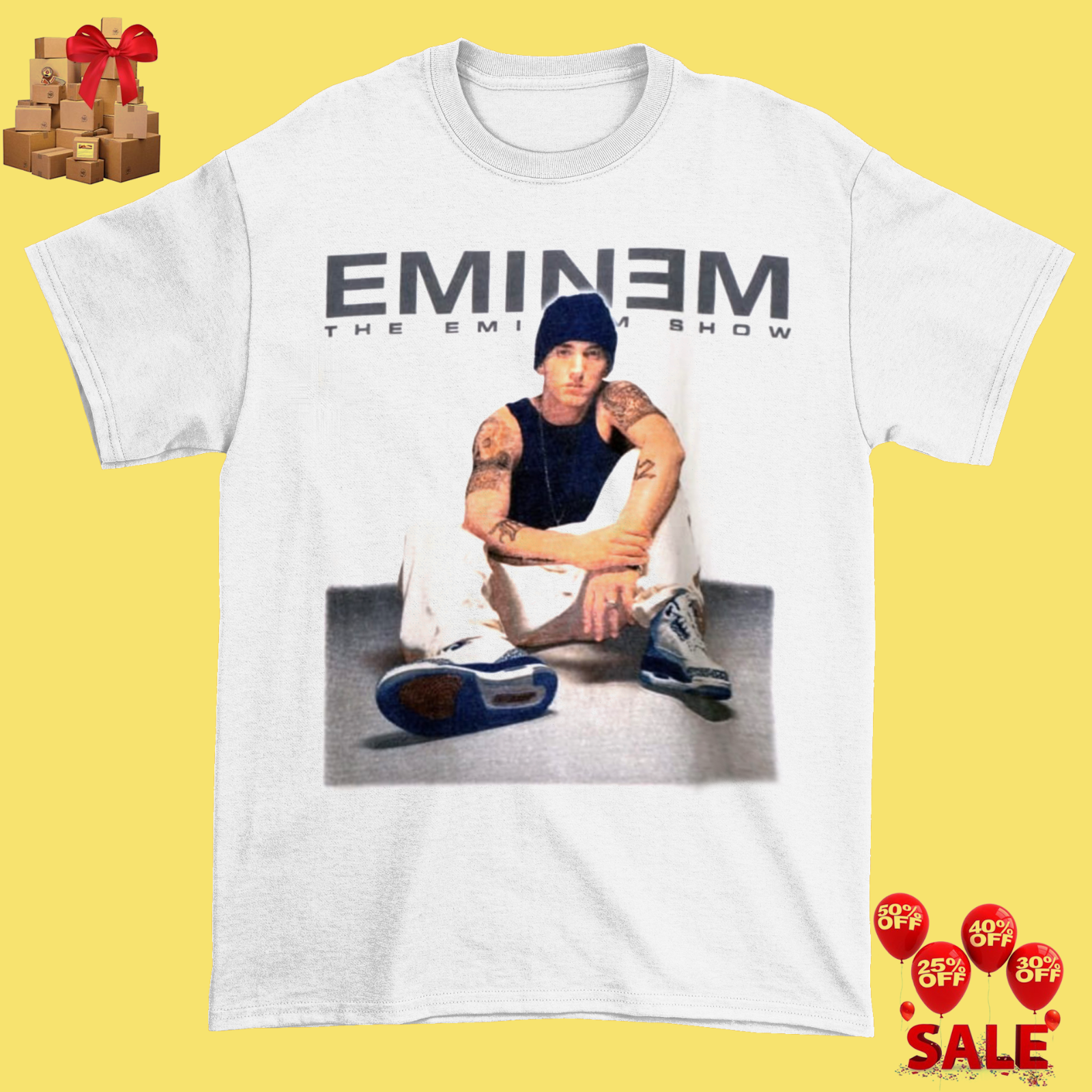 2002 Eminem The Eminem Show Album White Unisex S-234XL Shirt F085