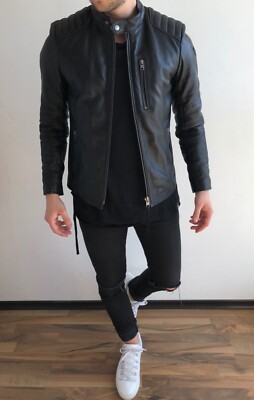 Neu Tigha Lederjacke SAMI TRUMAN Gr. S M L XL XXL Grün Schwarz Be Edgy YPS