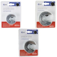 Heavy Duty 15, 22 & 28mm Copper Tube Pipe Cutters Pipeslice Slicers & Wheels Kit