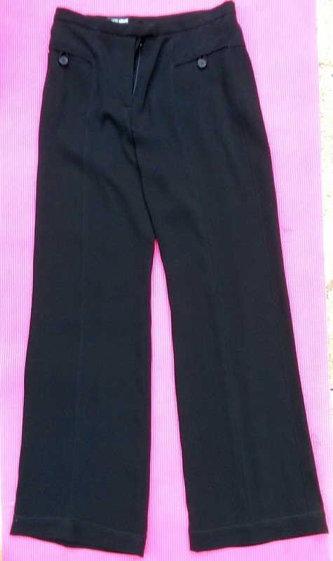 WOMEN'S VINTAGE GIORGIO ARMANI BLACK DRESS PANTS - SIZE 38 - MADE IN ITALY 
