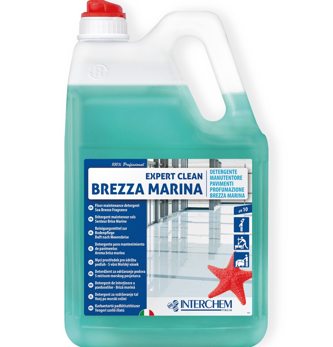 Detergente Pavimenti Expert Clean Brezza Marina Interchem 4 X 5 Kg
