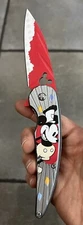 Mickey Mouse Red Metal Tactical Spring Assisted Open Survival Pocket Knife9”