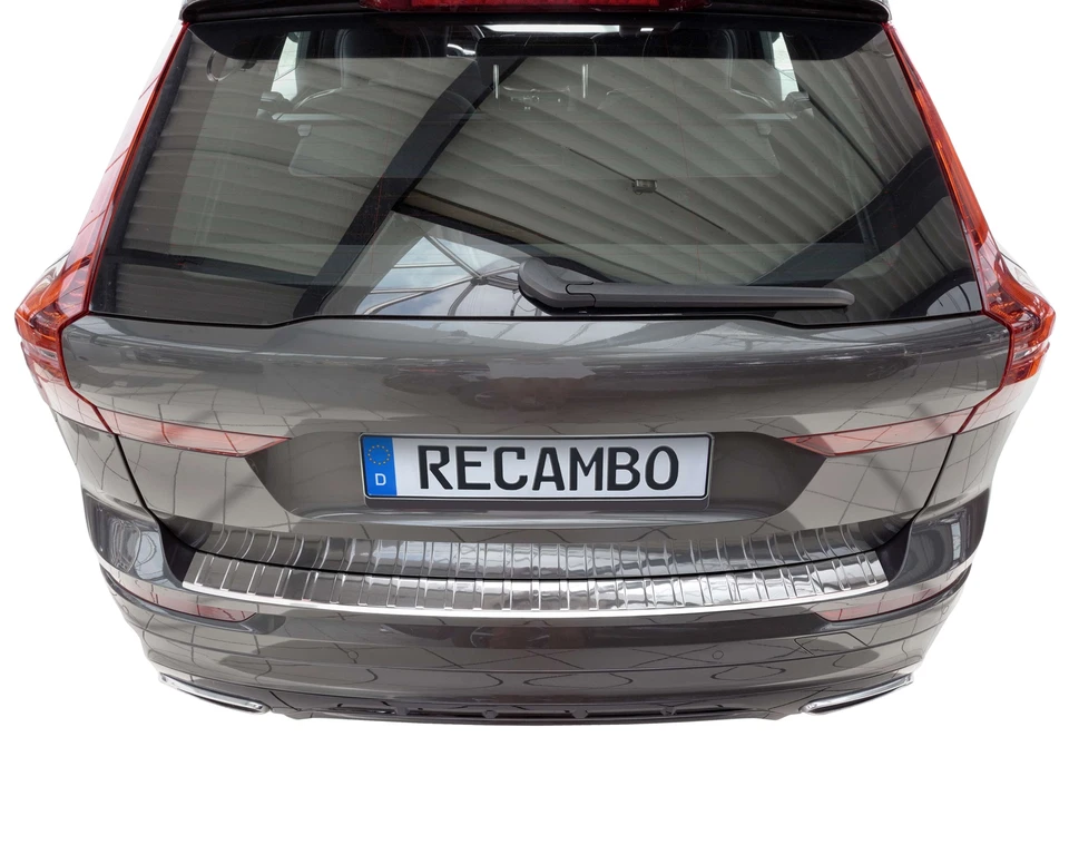 Protector de borde de carga acero inoxidable cromado adecuado para Volvo XC60 II | BJ desde 2017> - Imagen 3 de 4