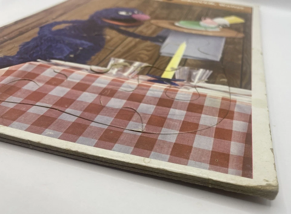 1979 Muppets Inc. Sesame Street quadro bandeja quebra-cabeça garçom GROVER - Imagem 4 de 4