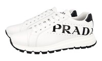 Prada Leder PRAX01 Sneaker - 2EG364 - Weiss/Schwarz - Neu - 8,5 42,5