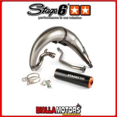 S6-9118810/BO Auspuff Stage6 Streetrace Hochmontage CNC orange/schwarz YAMAH