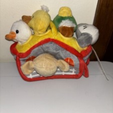 Red Shed Plush Finger Puppets and Barn New-