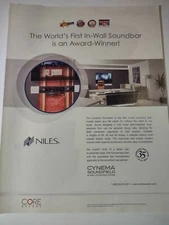 Niles Cynema Soundfield In Wall Soundbar Award Winner Print Ad