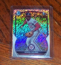 2023 Bowman Chrome Shimmer Edwin Solano  Washington Nationals #BCP-169