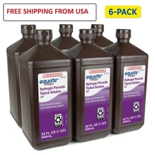Equate 3% Hydrogen Peroxide Liquid Antiseptic, 6 Pack, (6 x 32 fl oz)