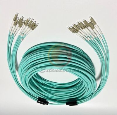 5M 8 Sstrand Indoor Armored LC-LC OM3 50/125 Multimode Fiber Optic Cable 10GB #D