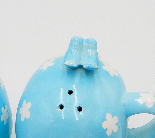 Napco Miss Cutie Pie Blue Salt & Pepper Shakers #43510/BL Vintage - Picture 7 of 14