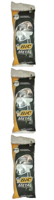 3 Packs 15 pieces BIC Metal Disposable Men Shaving Razor