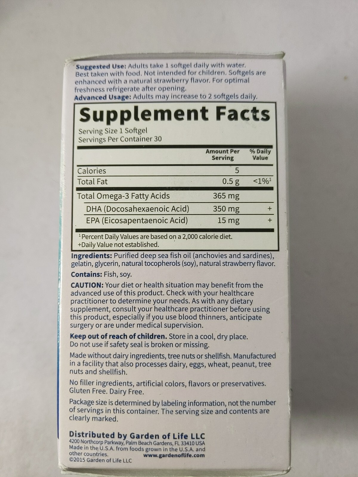 Garden of Life Oceans Mom Prenatal DHA 30 Softgels Exp 9/23 Omega Fish Oil #S18