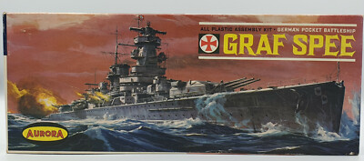 MARITIM: GRAF SPEE DEUTSCHES SCHLACHTSCHIFF MODELLBAUSATZ VON AURORA 1962 (DB)