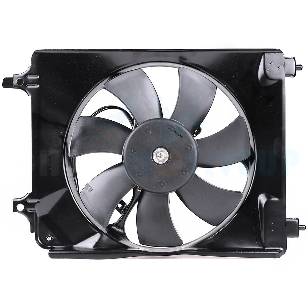 A/C Condenser Cooling Fan Radiator for 2006-2011 Honda Civic 1.8L 2.0L Black 12V