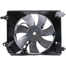A/C Condenser Cooling Fan Radiator for 2006-2011 Honda Civic 1.8L 2.0L Black 12V