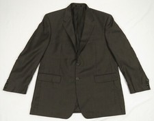 Lauren Ralph Lauren 100 Wool Brown Check 2 Button Blazer Sport Coat Jacket 38 R