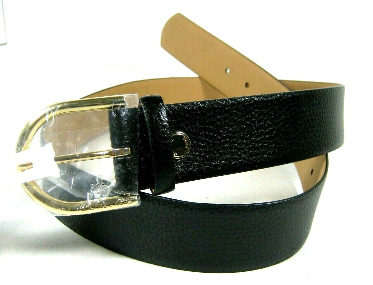 NEW Michael Kors Gold Pebble Leather Belt size small/medium Michael Kors Metallic MK Reversible Leather Belt | Neiman Marcus main image 3