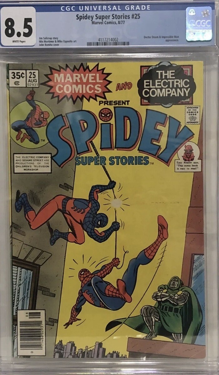 Spidey Super Stories #25 CGC 8.5 1977 1st Appearance Of Web-Man
