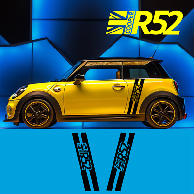 MINI COOPER R52 S MINI EINE SEITENSCHWELLER Pin STREIFEN VINYL GRAFIK AUFKLEBER STICKER