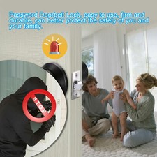 Keypad Door Knob Smart Door Lock Electronic Keyless Deadbolt Bluetooth App w Key 8