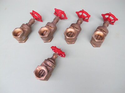 Lot of 4 Pegler 1-1/2'' Brass Gate Valve 125 LBS S 250 LB WOG England + CIM 1-1/2