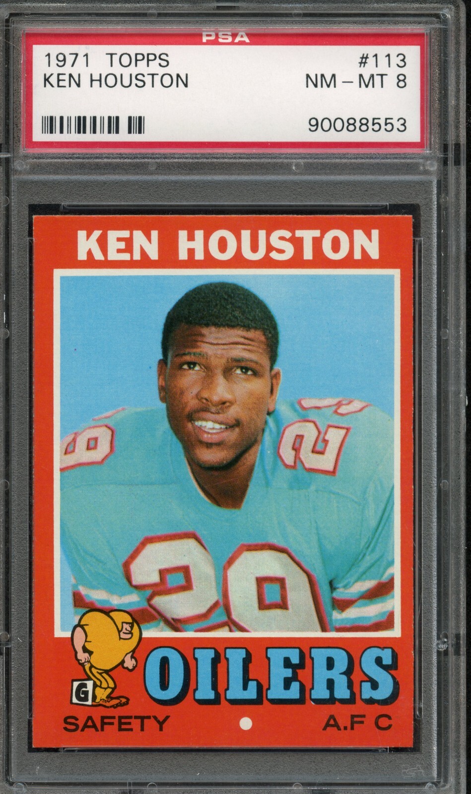 FB - 1971 Topps - Ken Houston - #113 - PSA 8 - NM-MT